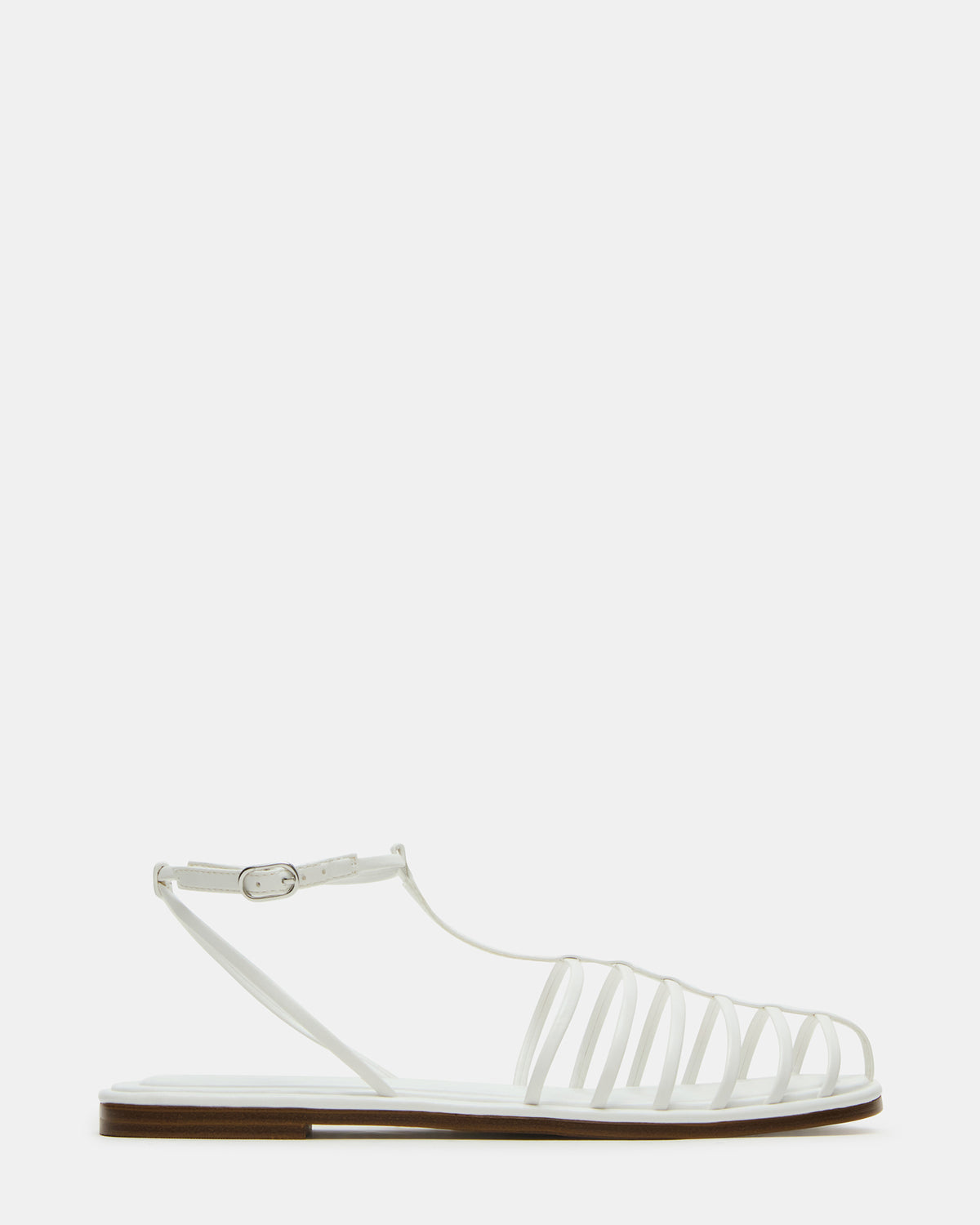 MARIN White Flat Strappy Fisherman Sandal