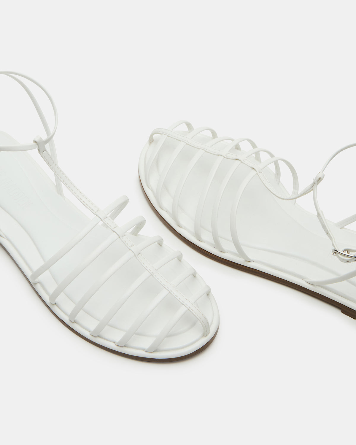 MARIN White Flat Strappy Fisherman Sandal