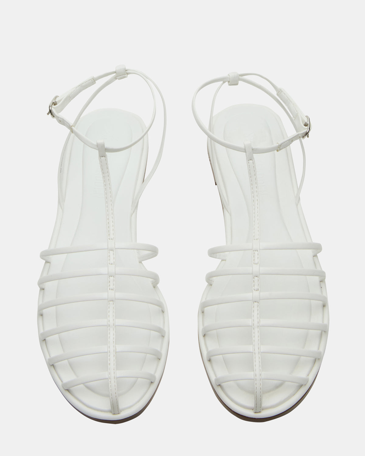 MARIN White Flat Strappy Fisherman Sandal