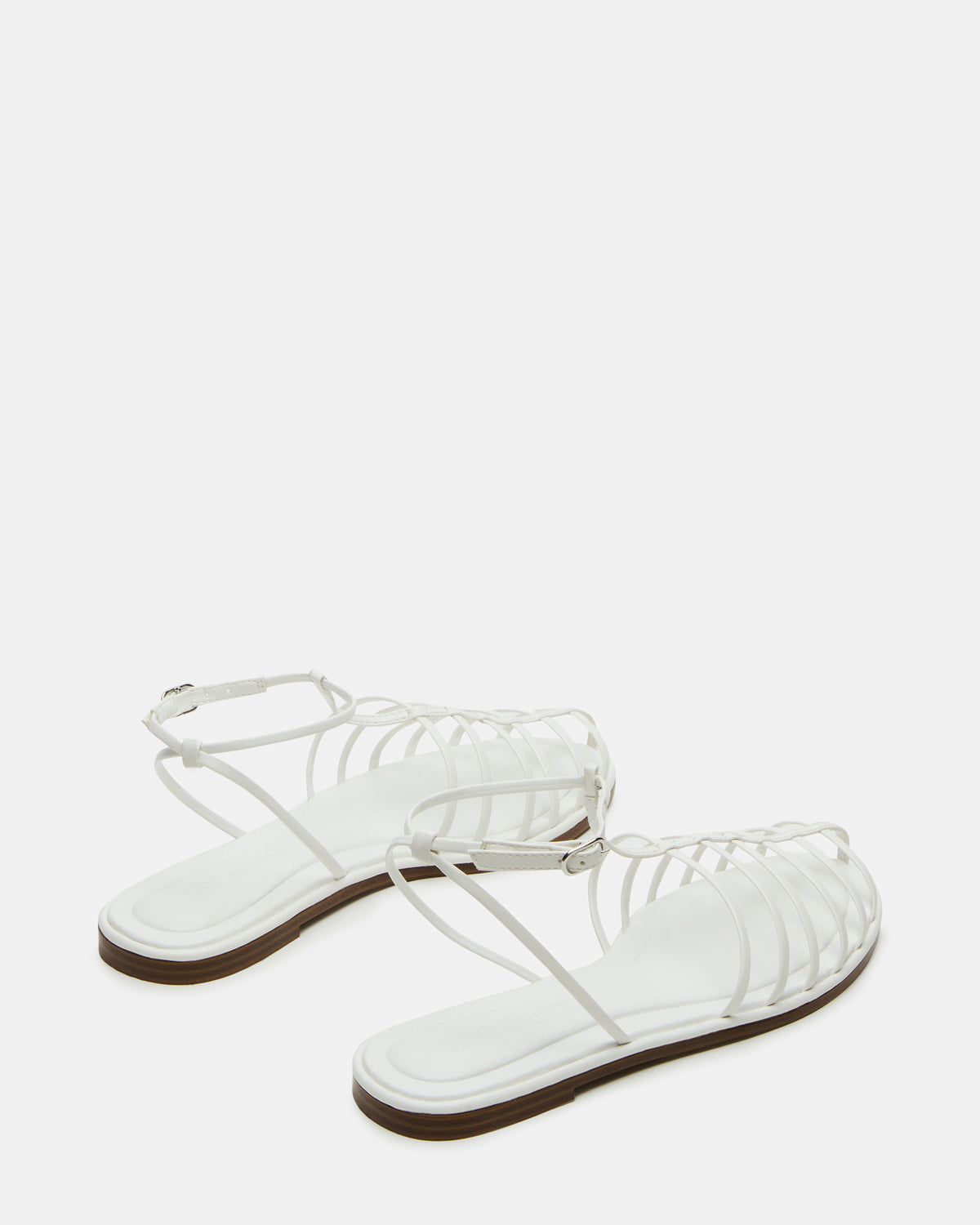 MARIN White Flat Strappy Fisherman Sandal