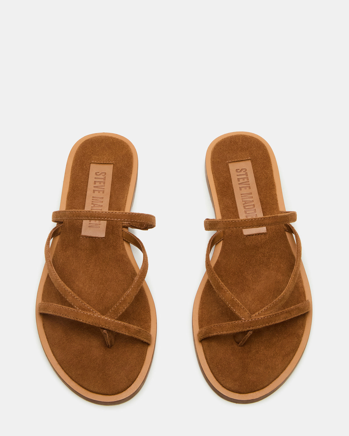 ELLERY Chestnut Suede Strappy Thong Slide Women's Sandal