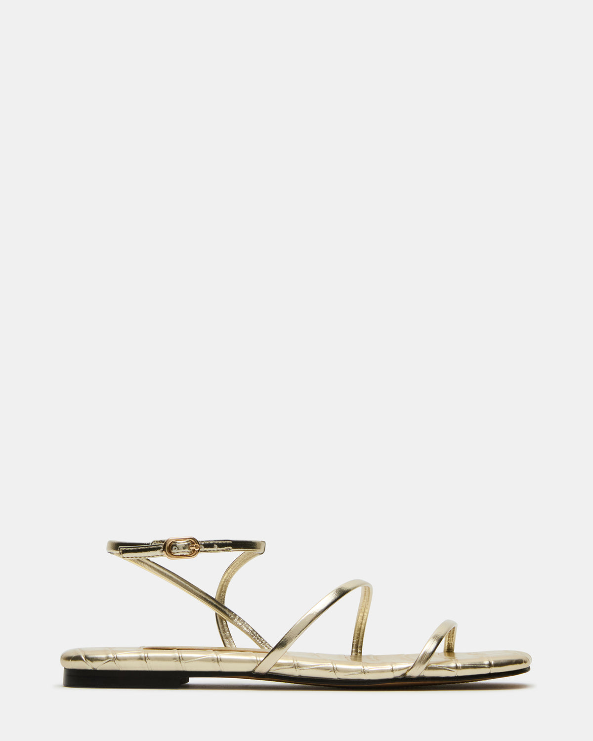 TANGO Gold Square-Toe Strappy Women's Sandal