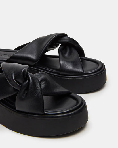 CYRIX Black Women's Platform Slide Sandal