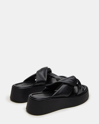 CYRIX Black Women's Platform Slide Sandal