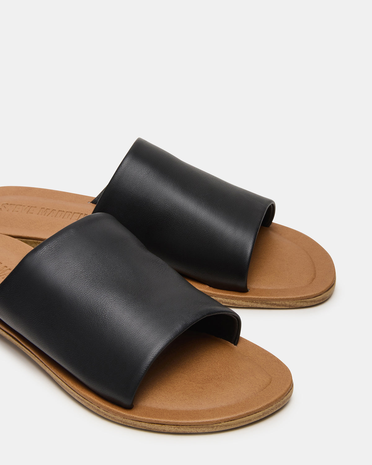 KIPP Black Leather Slide Women's Sandal