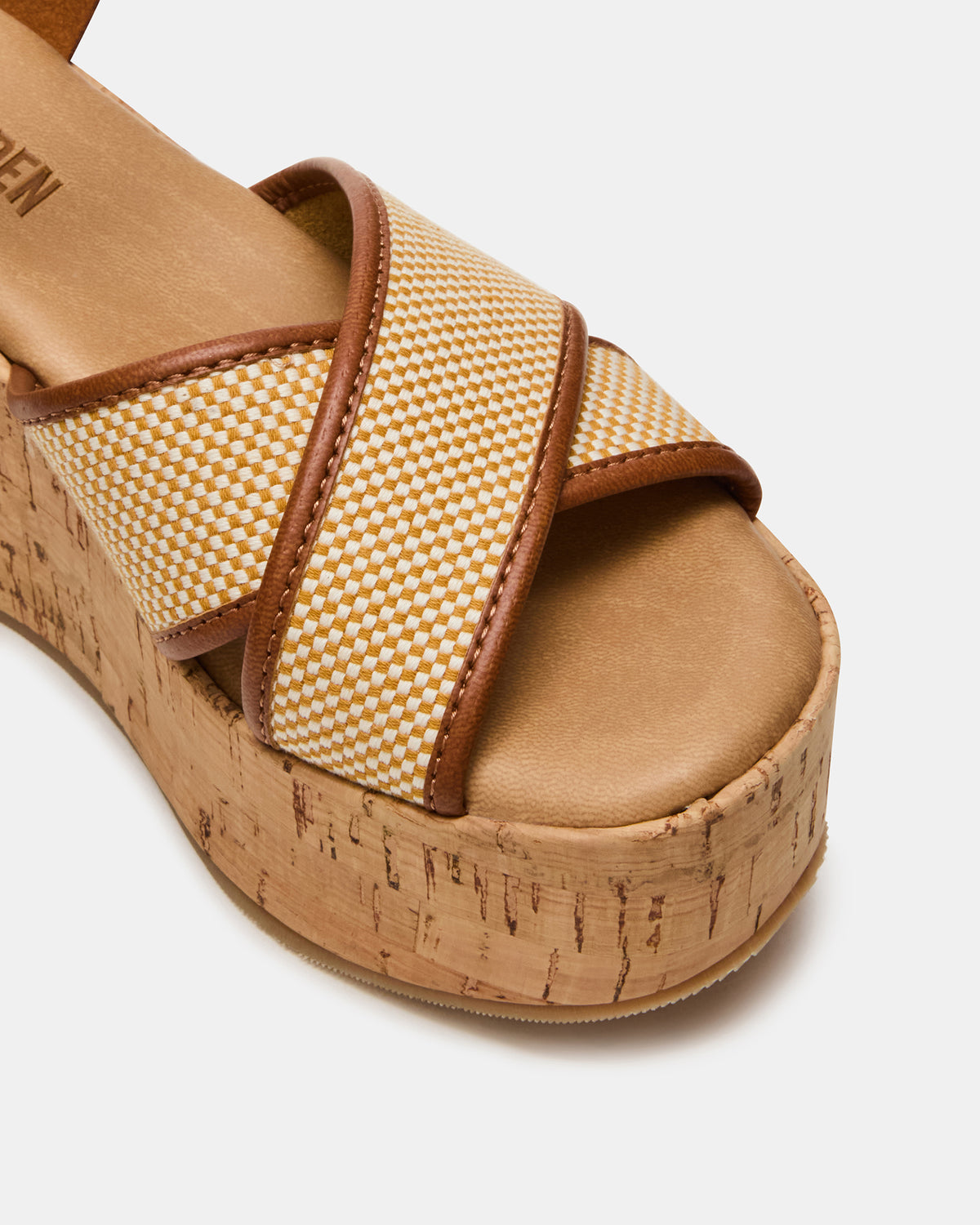 JETSET Brown Multi Platform Wedge Women's Sandal