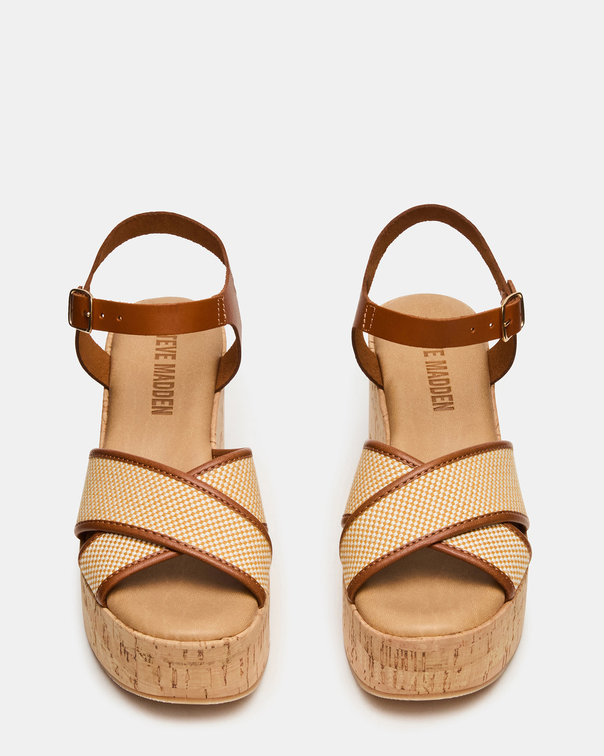 JETSET Brown Multi Platform Wedge Women's Sandal