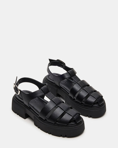 BASS Black Platform Fisherman Women's Sandal