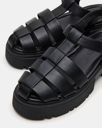 BASS Black Platform Fisherman Women's Sandal