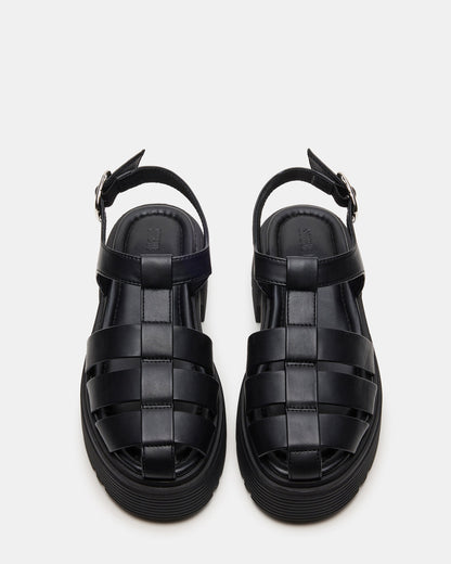 BASS Black Platform Fisherman Women's Sandal