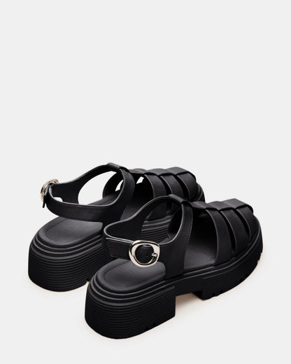 BASS Black Platform Fisherman Women's Sandal