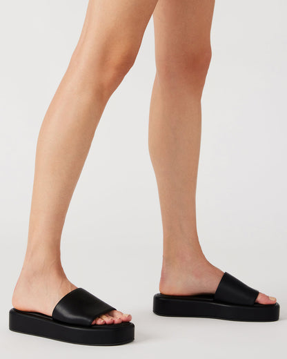 BEACHY Woven Green Multi Platform Slide Women's Sandal