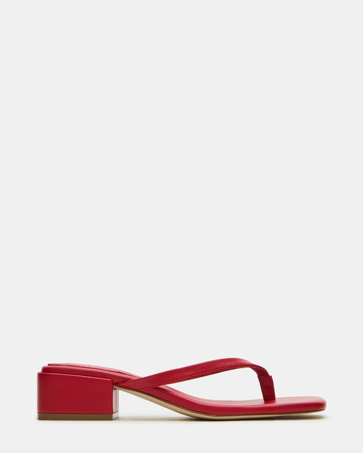 CARIBBEAN Red Square-Toe Mule Thong Women's Sandal