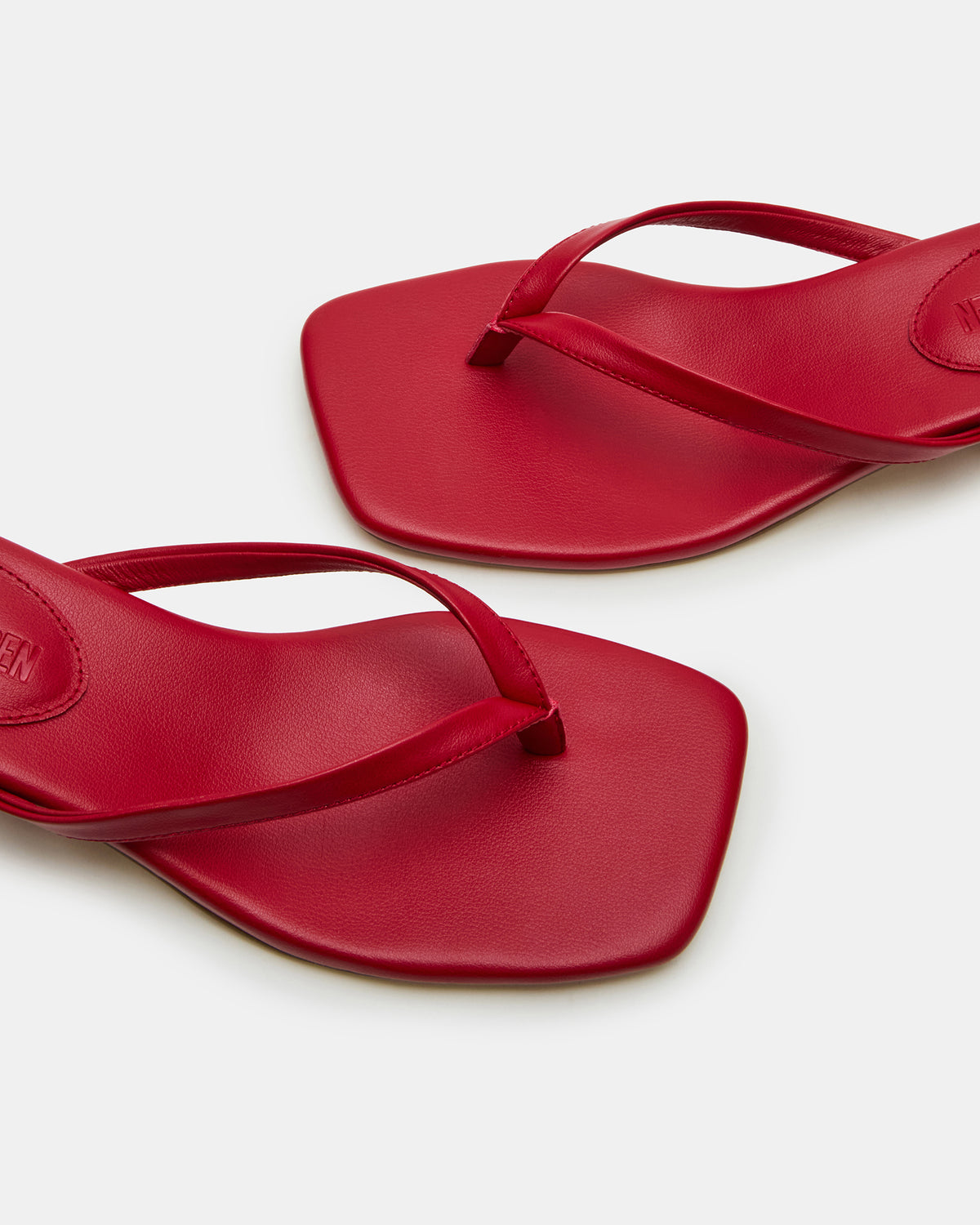 CARIBBEAN Red Square-Toe Mule Thong Women's Sandal