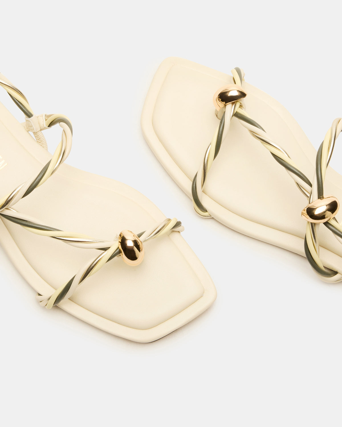 LOCO Bone Multi Women's Strappy Square Toe Sandal