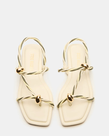 LOCO Bone Multi Women's Strappy Square Toe Sandal