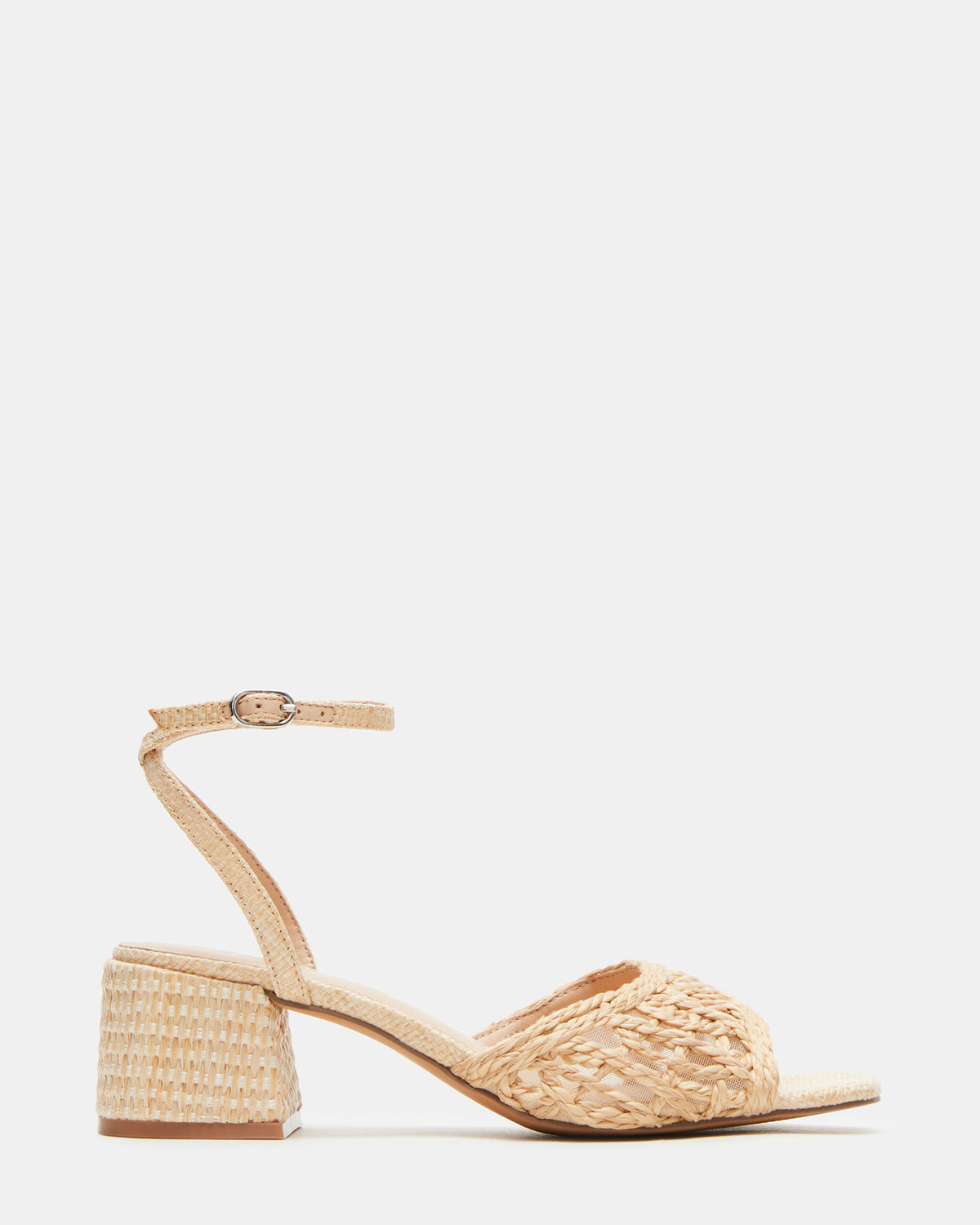 SOLEIL Raffia Square-Toe Woven Women's Sandal