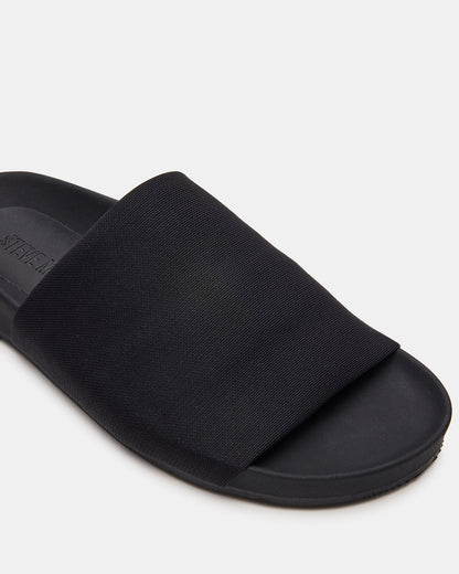 SANSA Black Flatform Footbed Slide Women's Sandal