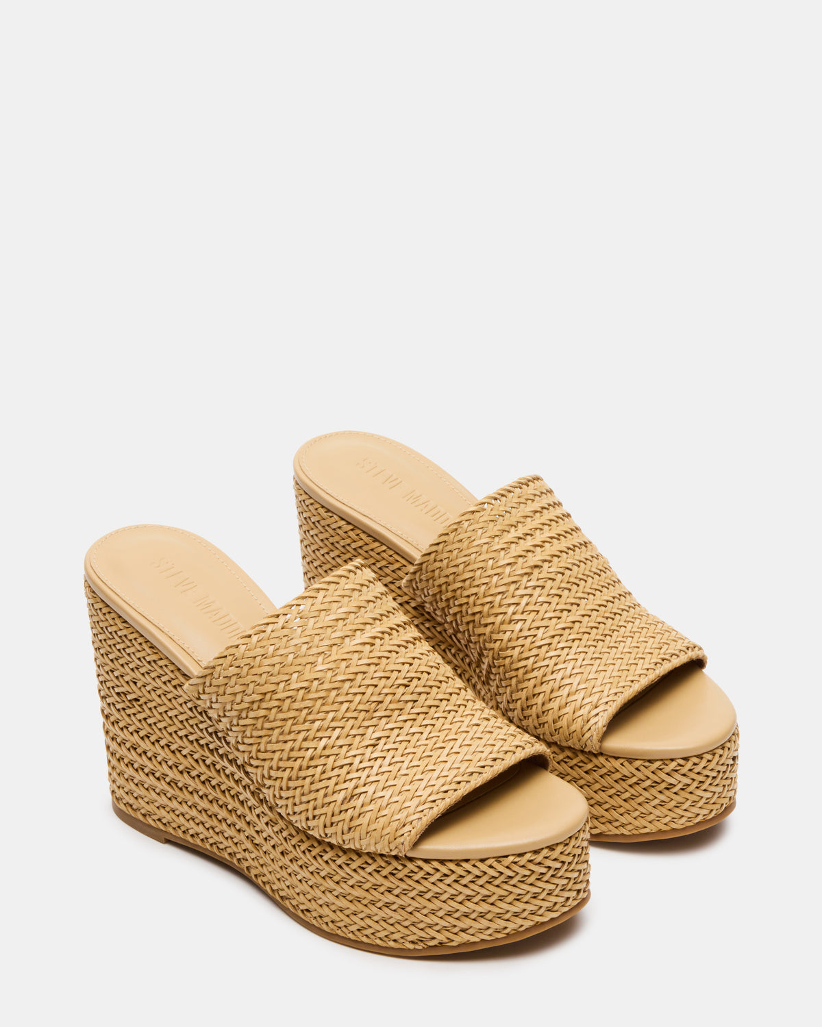 CASSI Natural Platform Raffia Wedge Women's Sandal