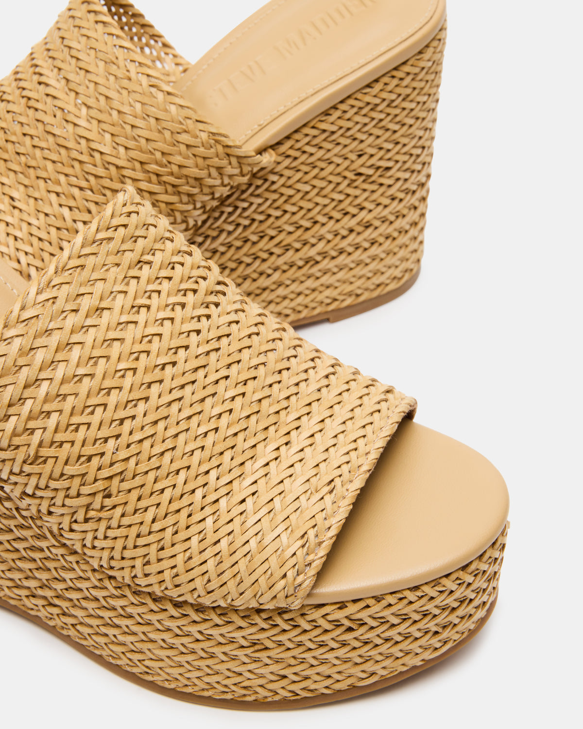 CASSI Natural Platform Raffia Wedge Women's Sandal
