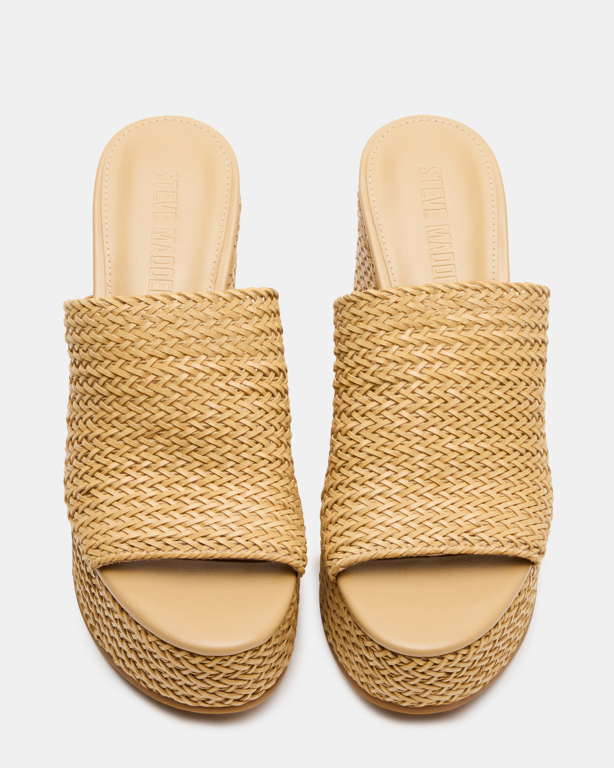 CASSI Natural Platform Raffia Wedge Women's Sandal