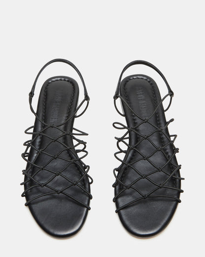 LIBRA Black Women's Strappy Flat Sandal
