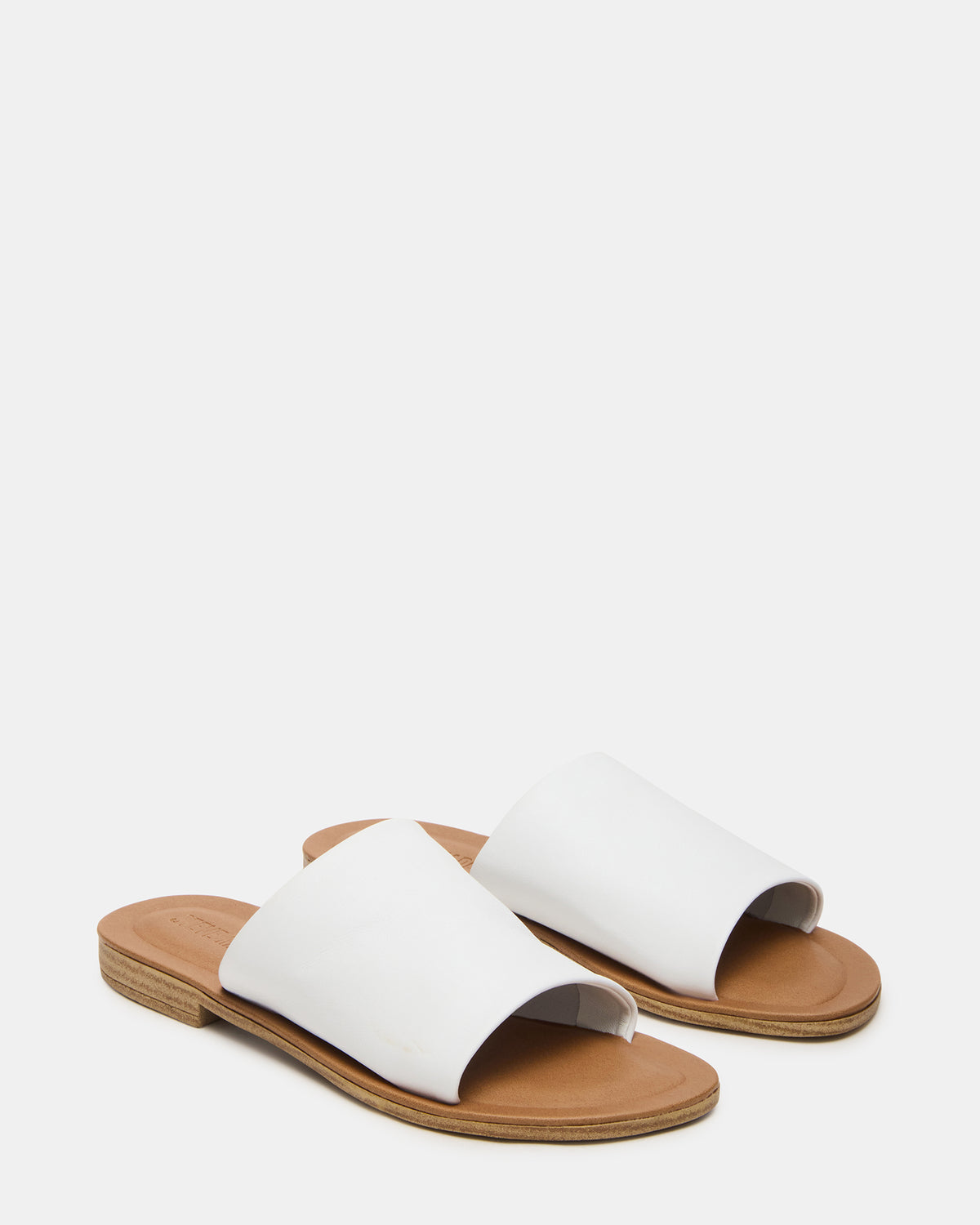KIPP White Leather Slide Women's Sandal