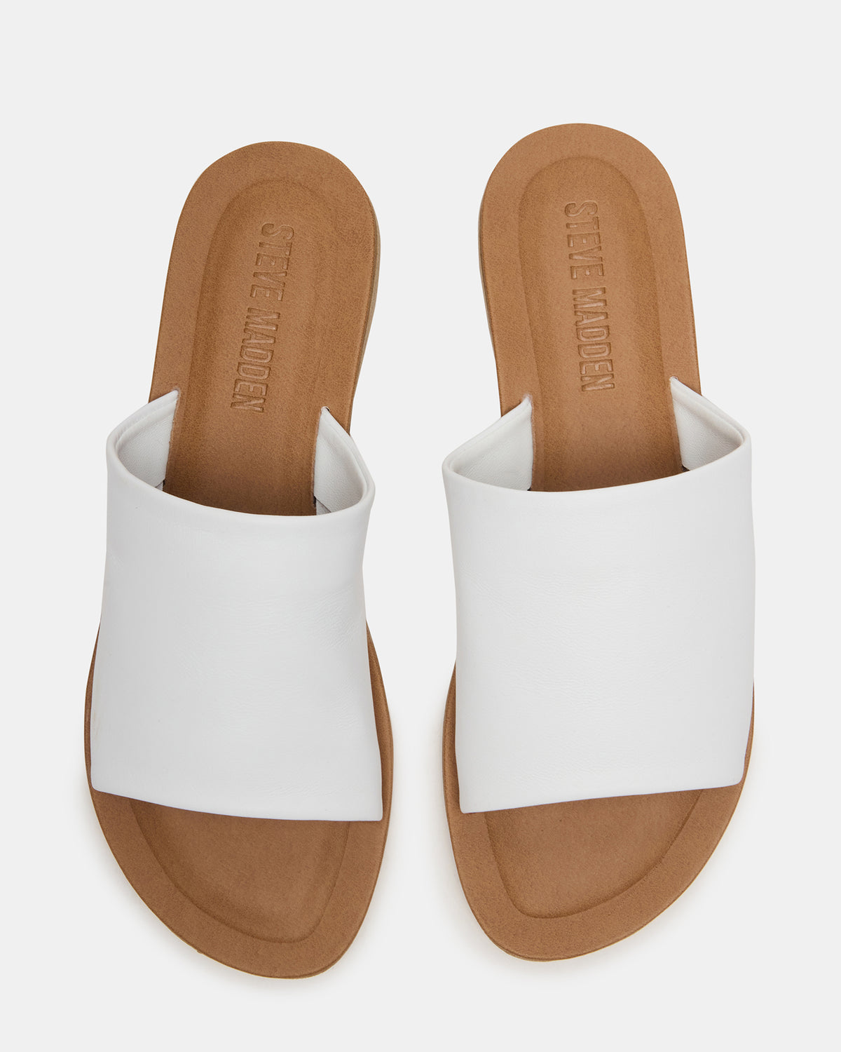 KIPP White Leather Slide Women's Sandal