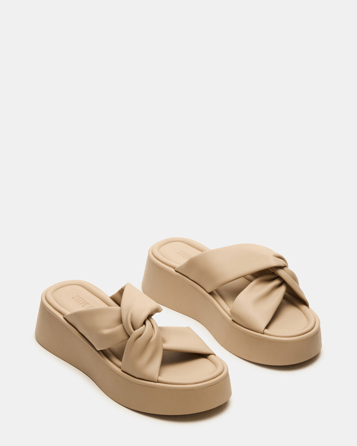 CYRIX Taupe Women's Platform Slide Sandal