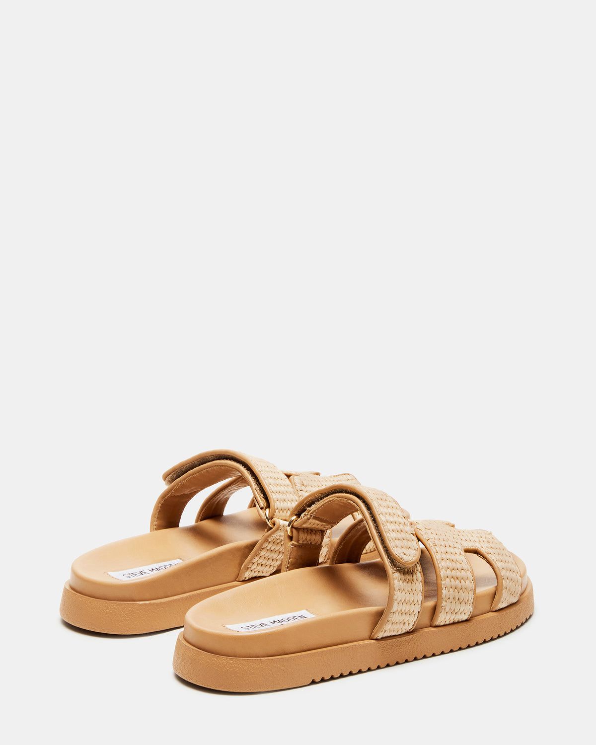 MAYVEN Natural Raffia Flatform Slide Women's Sandal