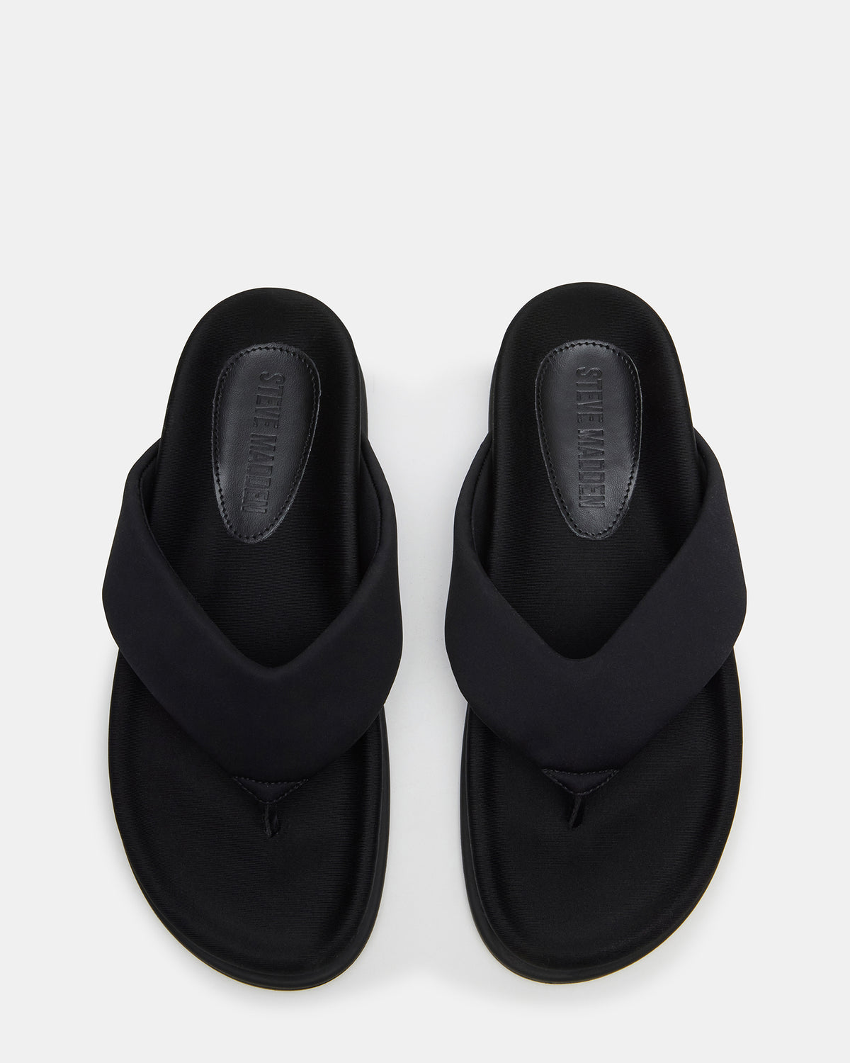 ZINNIA Black Women's Thong Footbed Sandal