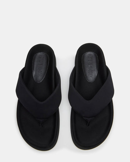 ZINNIA Black Women's Thong Footbed Sandal