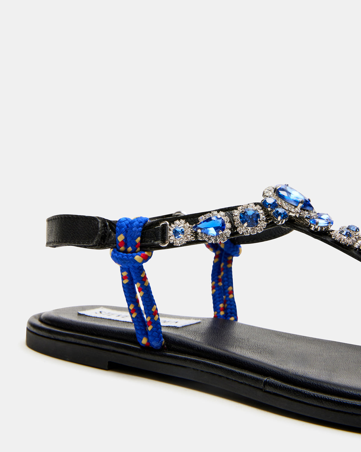 SOLITA Blue Multi Rhinestone Ornament Thong Sandal | Women's Sandals