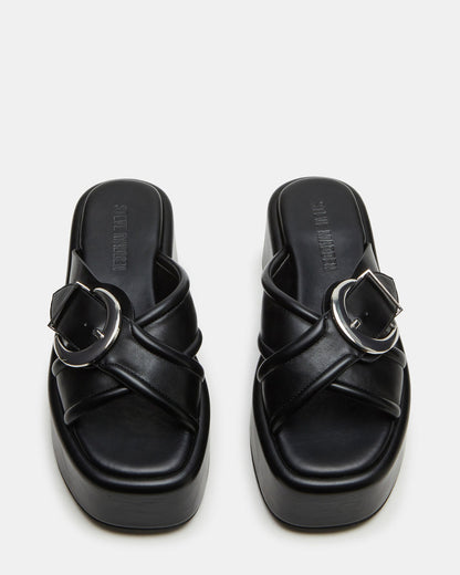 CYPHER Black Women's Platform Square Toe Sandal
