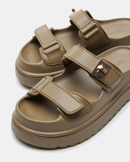 BIGSCHMONA JELLY Olive Women's Platform Slide Sandal