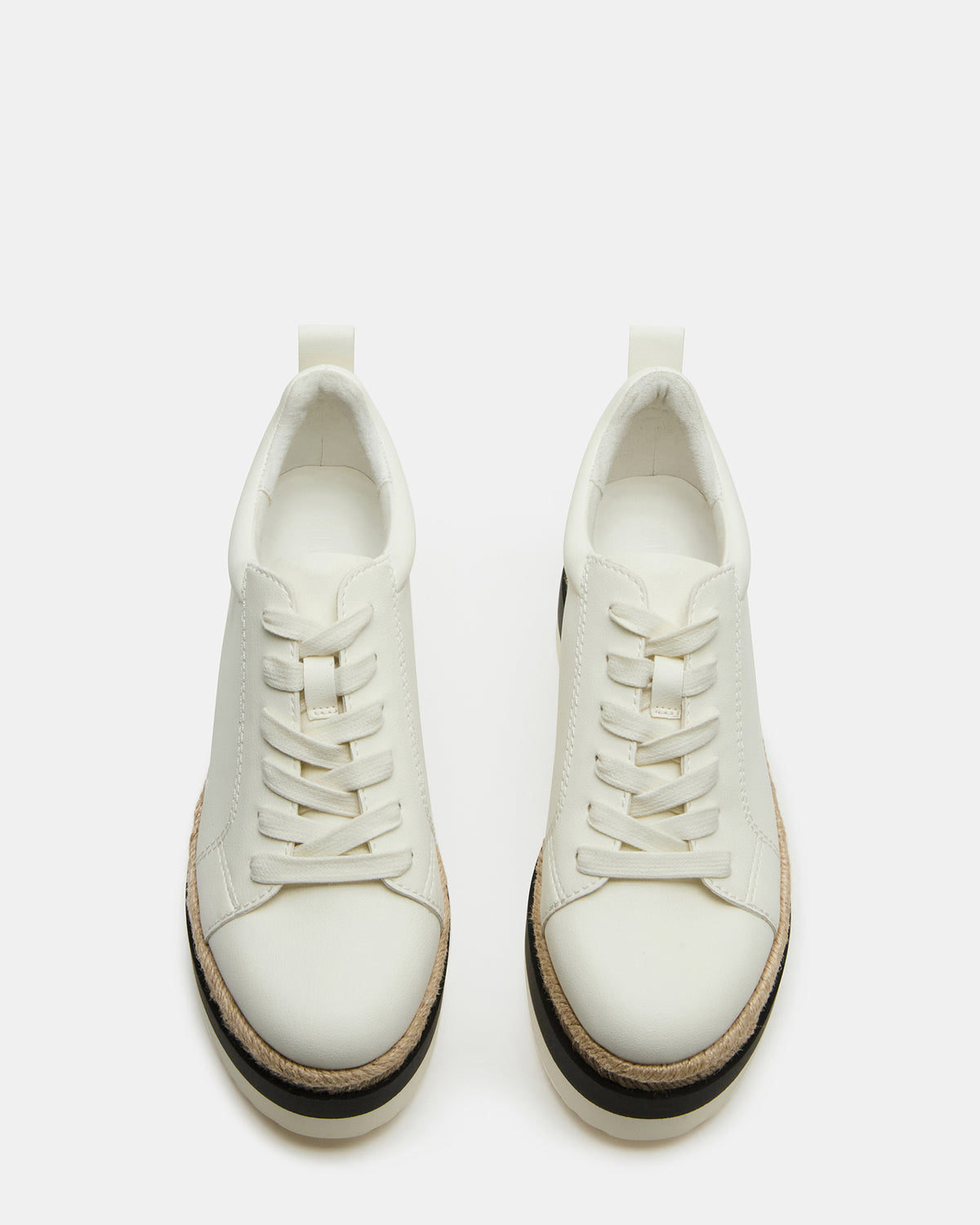 STRECKER White Platform Women's Low-Top Lace-Up Sneaker