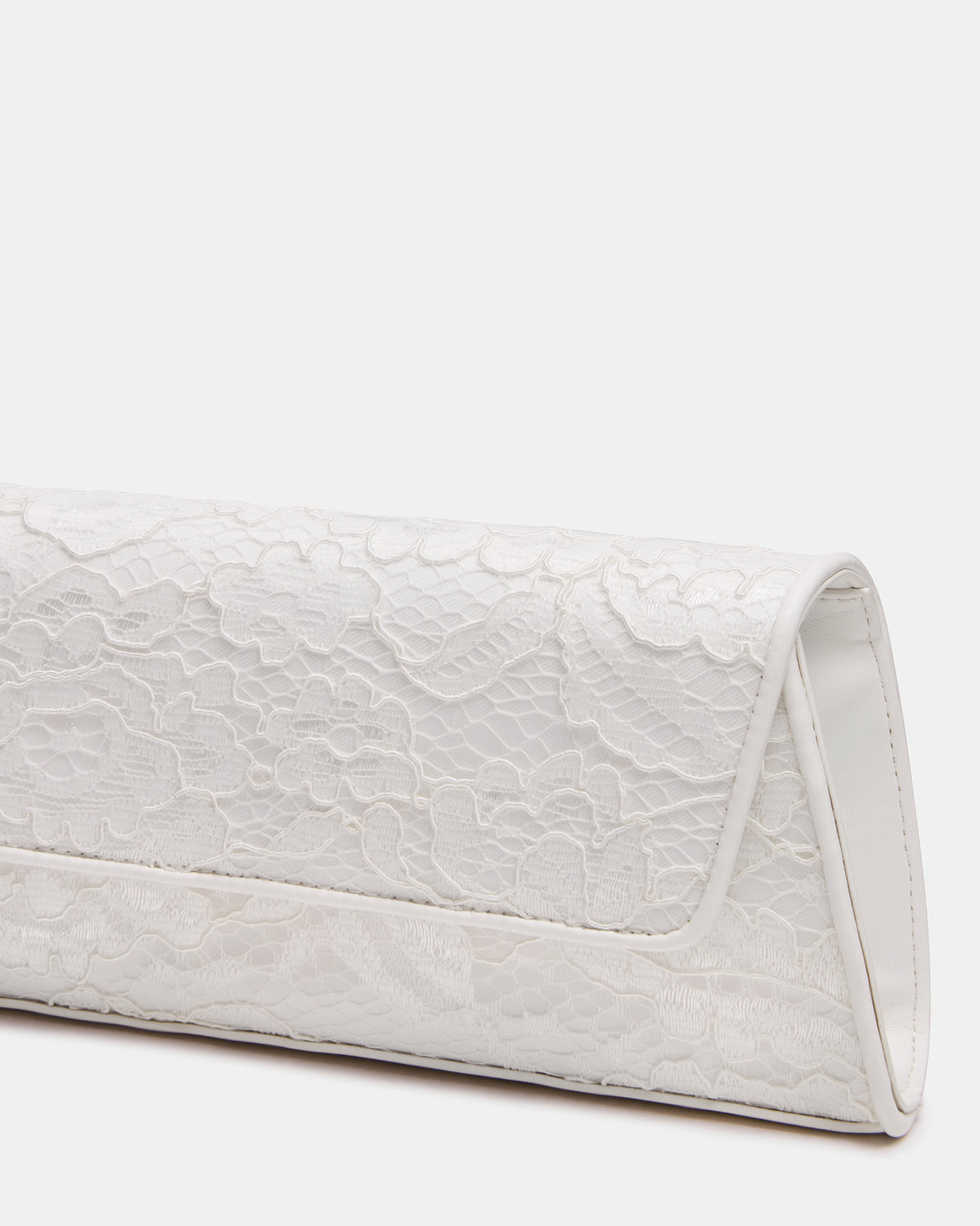 AVANT Bag White Lace French Binding Trapezoid Crossbody Clutch Handbag