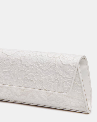 AVANT Bag White Lace French Binding Trapezoid Crossbody Clutch Handbag