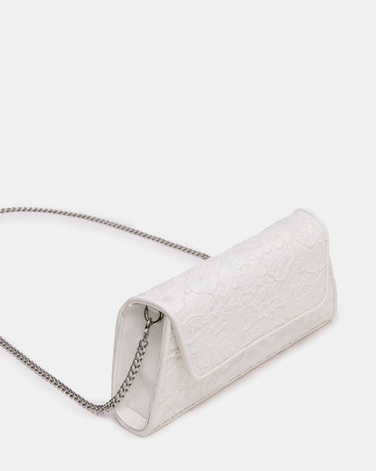 AVANT Bag White Lace French Binding Trapezoid Crossbody Clutch Handbag