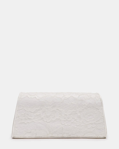 AVANT Bag White Lace French Binding Trapezoid Crossbody Clutch Handbag