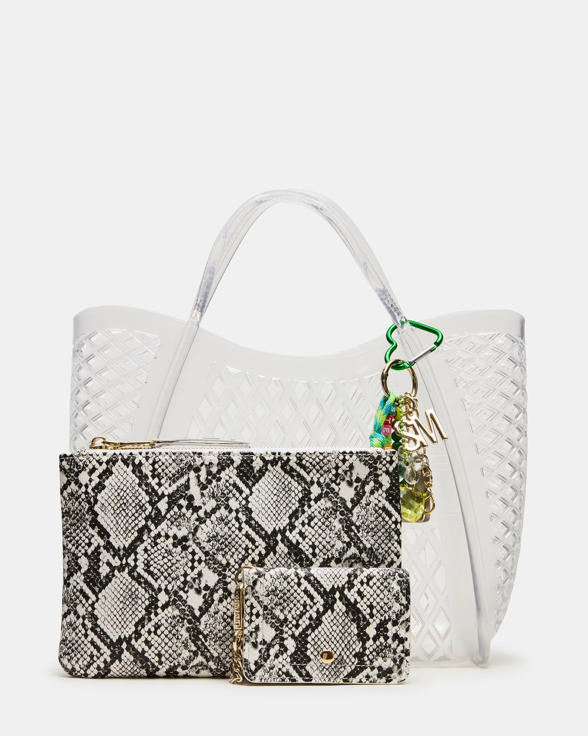 SUMMER Bag Clear Caged Jelly Top-Handle Tote Handbag
