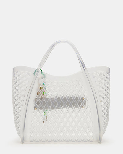 SUMMER Bag Clear Caged Jelly Top-Handle Tote Handbag
