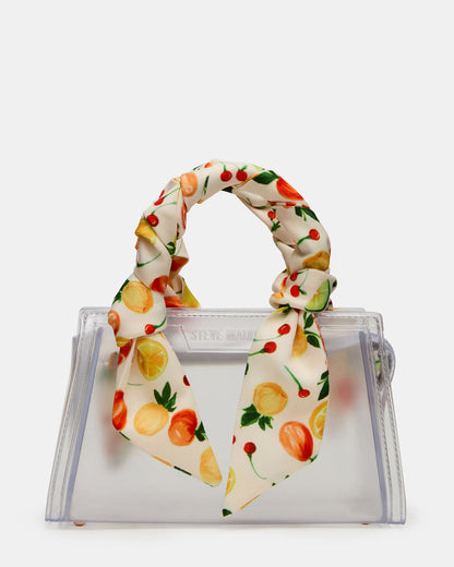PEACH Jelly Bag Clear Mini Crossbody Top-Handle Handbag