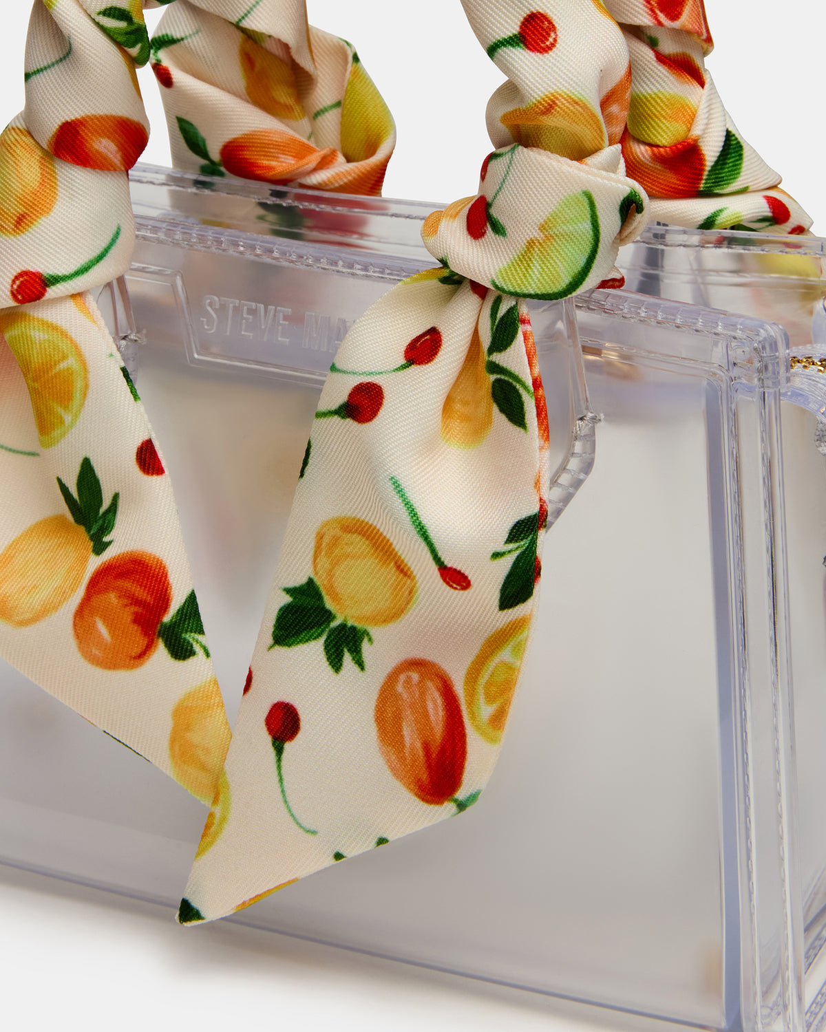 PEACH Jelly Bag Clear Mini Crossbody Top-Handle Handbag