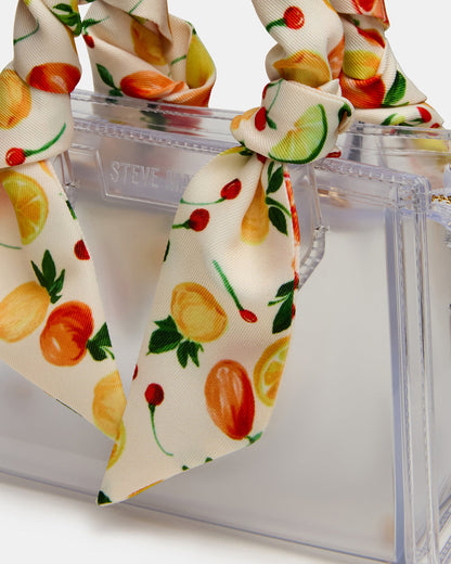 PEACH Jelly Bag Clear Mini Crossbody Top-Handle Handbag