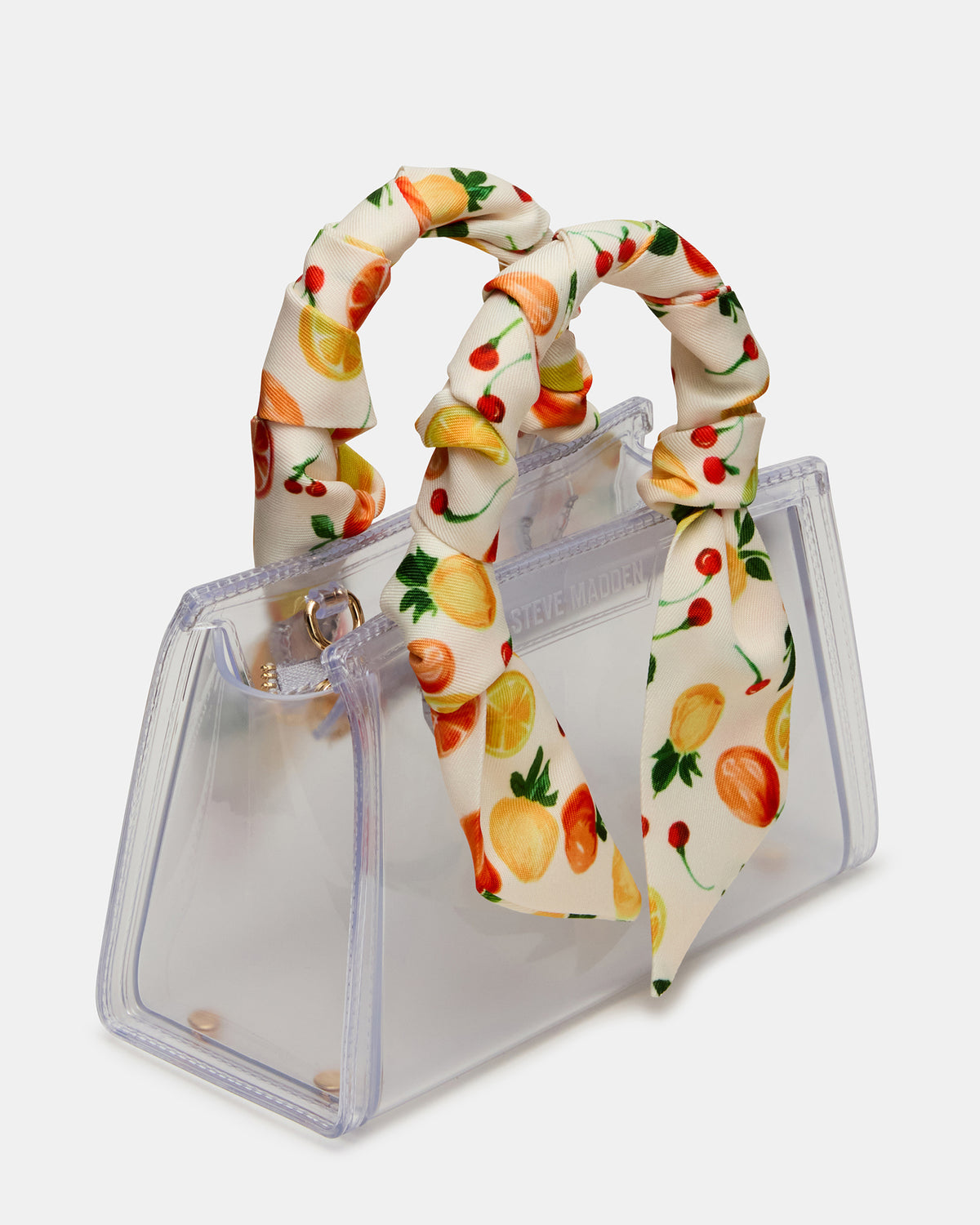 PEACH Jelly Bag Clear Mini Crossbody Top-Handle Handbag