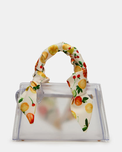 PEACH Jelly Bag Clear Mini Crossbody Top-Handle Handbag