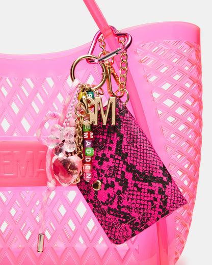 SUMMER Bag Pink Caged Jelly Top-Handle Tote Handbag