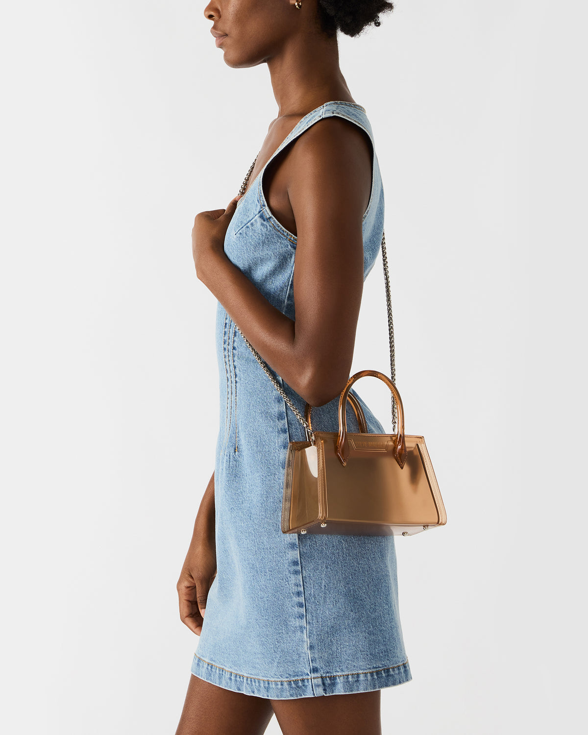 PEACH Jelly Bag Tan Mini Crossbody Top-Handle Handbag
