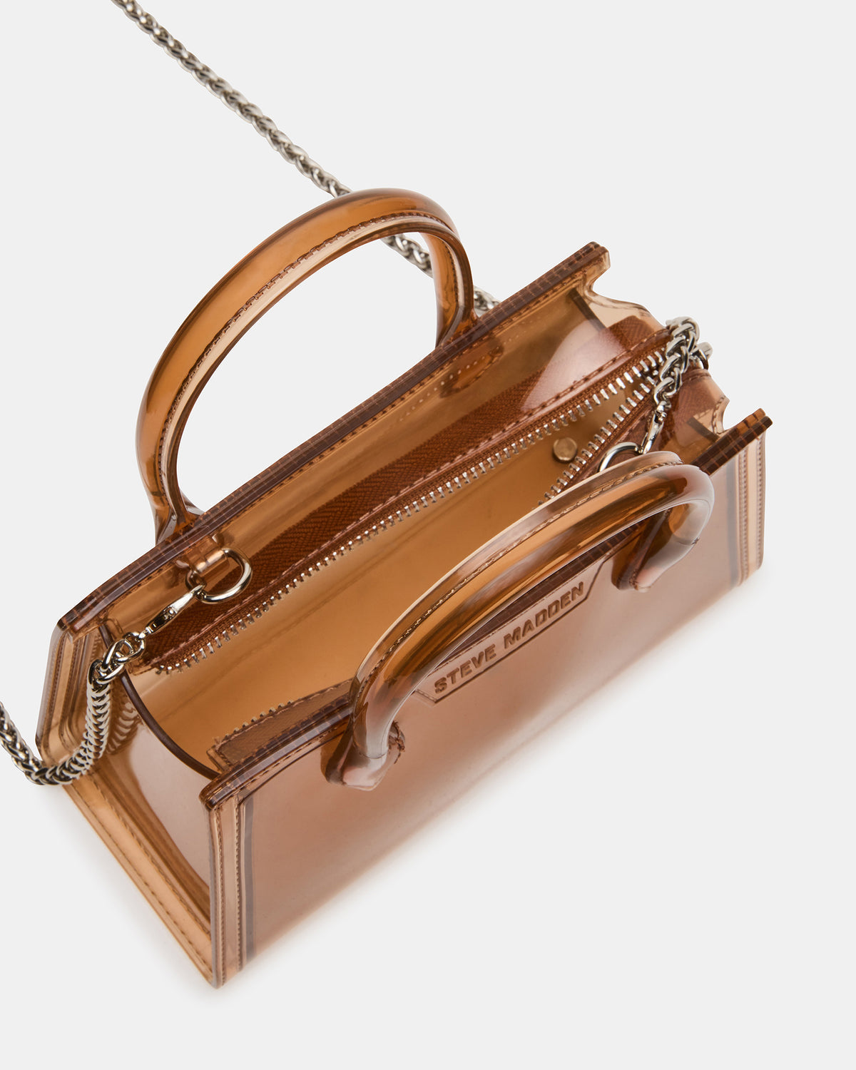 PEACH Jelly Bag Tan Mini Crossbody Top-Handle Handbag